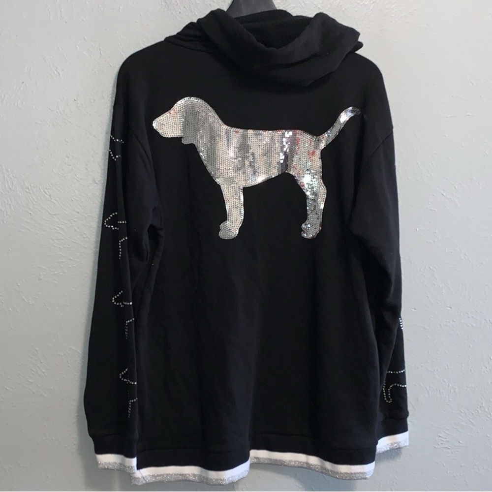 Vs sequin half zip